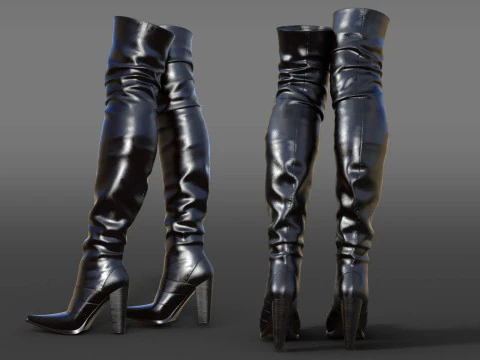 Country style boots 3D Model