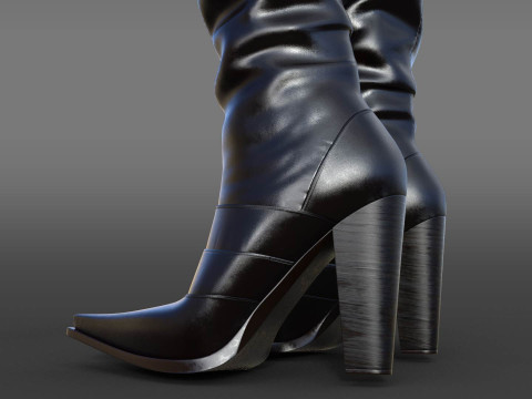 Country style boots Modelo 3D