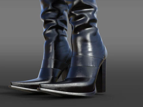 Country style boots 3D Model