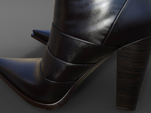 Country style boots Modelo 3D