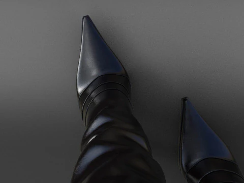 Country style boots 3D Model