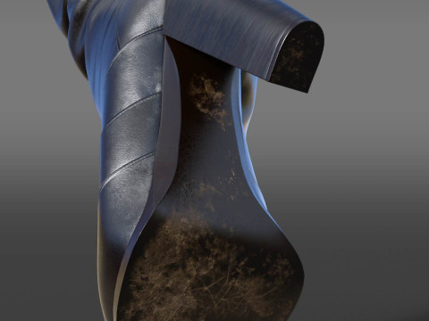 Country style boots Modelo 3D