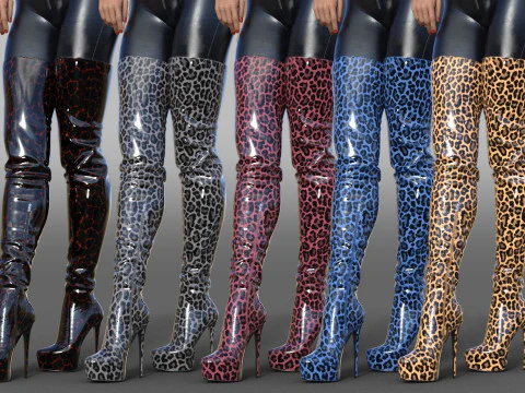 Sexy Thigh-High Boots 2 3D Model