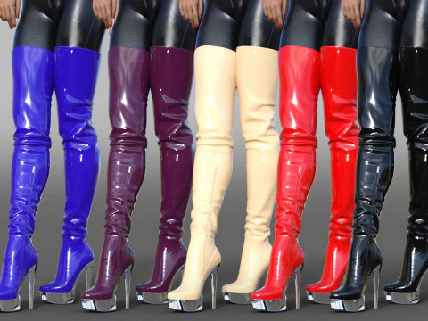 Sexy Thigh-High Boots 2 3D Model