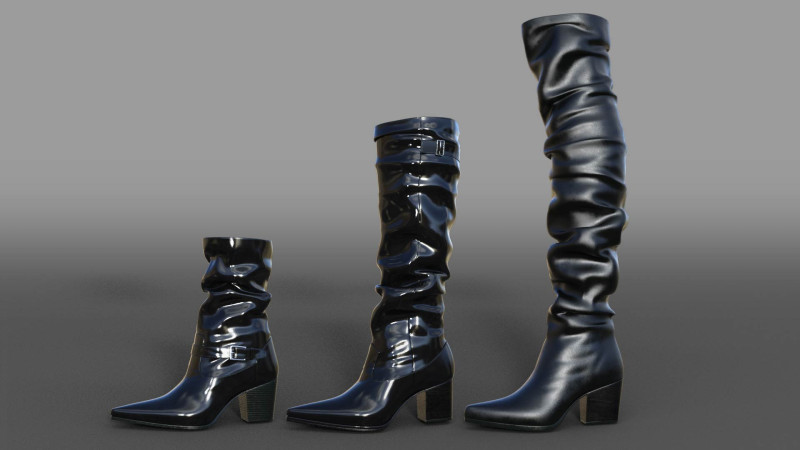 Collection of Womens Boots Model 3D .c4d .max .obj .3ds .fbx .stl .blend