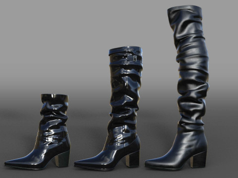 Collection of Womens Boots 3D Модель