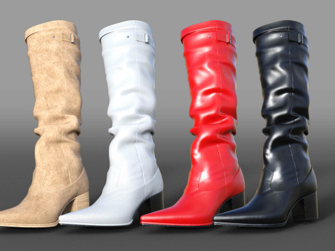 Collection of Womens Boots Model 3D