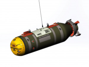 The of the American multi-purpose underwater autonomous drone Snakehead 3D-Modell