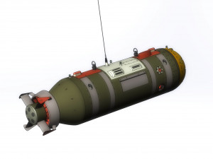 The of the American multi-purpose underwater autonomous drone Snakehead 3D-Modell