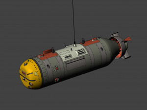 The of the American multi-purpose underwater autonomous drone Snakehead 3D-Modell