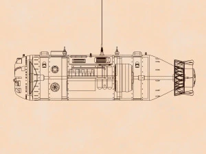 The of the American multi-purpose underwater autonomous drone Snakehead 3D Model