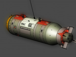 The of the American multi-purpose underwater autonomous drone Snakehead 3D-Modell