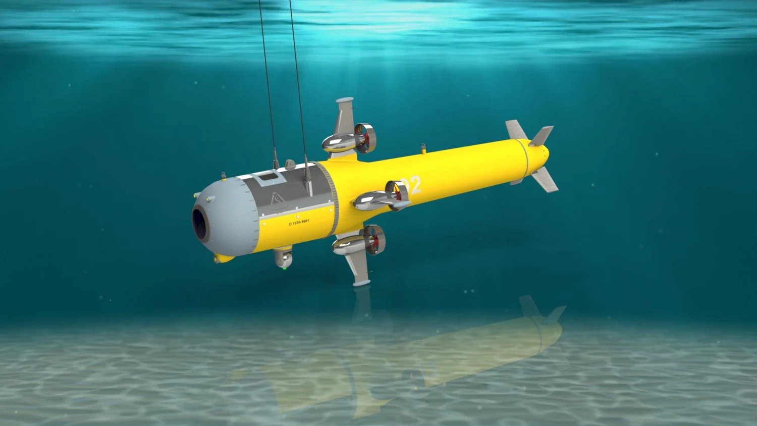 The concept of an underwater drone to explore the worlds oceans 3D Model .c4d .max .obj .3ds .fbx .stl .blend 