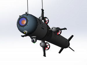 The concept of an underwater drone to explore the worlds oceans 3D-Modell