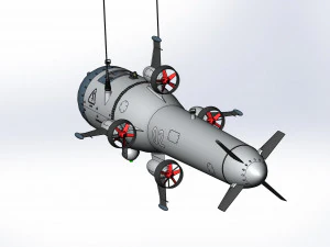 The concept of an underwater drone to explore the worlds oceans 3D Model