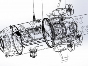 The concept of an underwater drone to explore the worlds oceans 3D-Modell