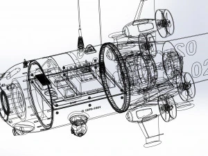 The concept of an underwater drone to explore the worlds oceans 3D Model
