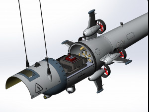 The concept of an underwater drone to explore the worlds oceans 3D-Modell