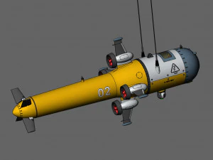 The concept of an underwater drone to explore the worlds oceans 3D Model
