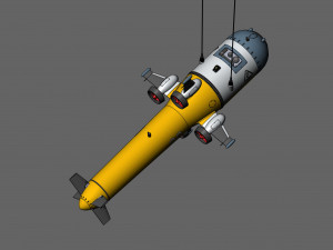 The concept of an underwater drone to explore the worlds oceans 3D-Modell