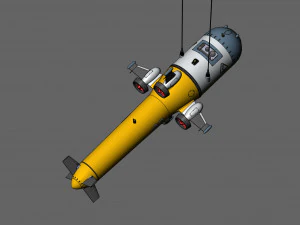 The concept of an underwater drone to explore the worlds oceans 3D Model