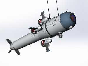 The concept of an underwater drone to explore the worlds oceans 3D-Modell