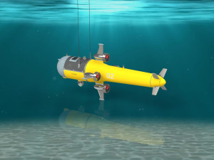 The concept of an underwater drone to explore the worlds oceans 3D-Modell