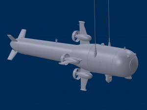 The concept of an underwater drone to explore the worlds oceans 3D-Modell