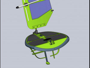 Of a hydrofoil board with a rigid wing sail 3D Model