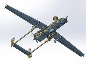 Of IAI Searcher 10 modified UAV 3D मॉडल