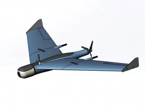 Light drone flying wing 3D Model