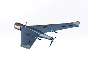 Light drone flying wing 3D Model