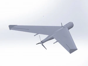 Light drone flying wing 3D Model