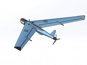 Multipurpose light drone flying wing Modelo 3D
