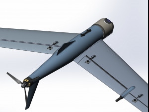 Multipurpose light drone flying wing Modelo 3D