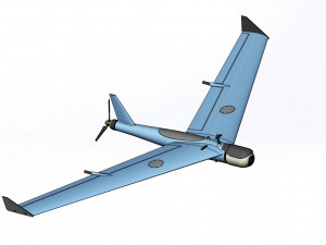 Multipurpose light drone flying wing Modelo 3D