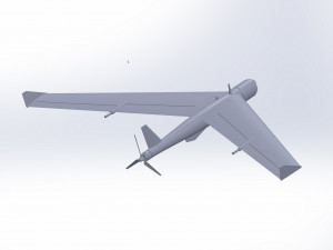Multipurpose light drone flying wing Modelo 3D
