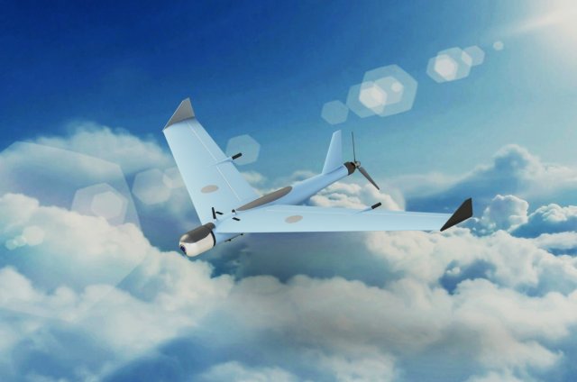 Multipurpose light drone flying wing Modelo 3D .c4d .max .obj .3ds .fbx .stl .blend 