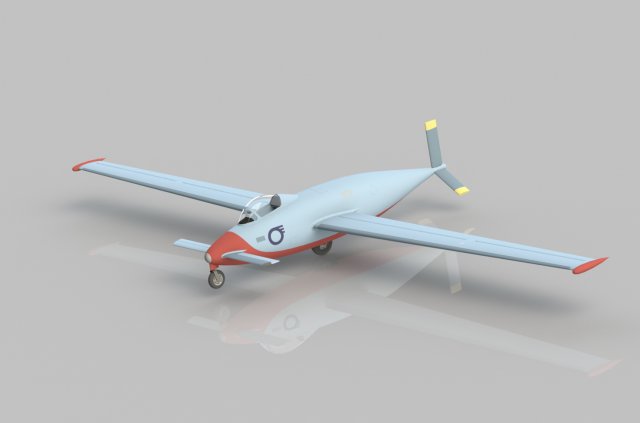 of the concept of an acrobatic glider according to the scheme of a duck 3D मॉडल .c4d .max .obj .3ds .fbx .stl .blend 
