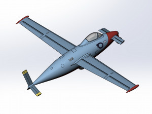 of the concept of an acrobatic glider according to the scheme of a duck 3D मॉडल