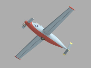 of the concept of an acrobatic glider according to the scheme of a duck 3D मॉडल