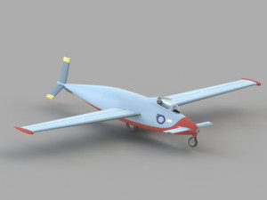 of the concept of an acrobatic glider according to the scheme of a duck 3D मॉडल