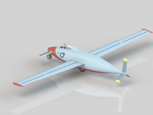 of the concept of an acrobatic glider according to the scheme of a duck 3D मॉडल
