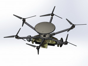 Of reconnaissance drone Dziga Modelo 3D