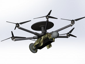 Of reconnaissance drone Dziga Modelo 3D
