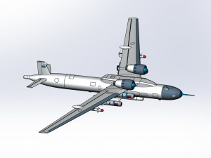 Of the conceptual design of UAV kestrel 2 Model 3D