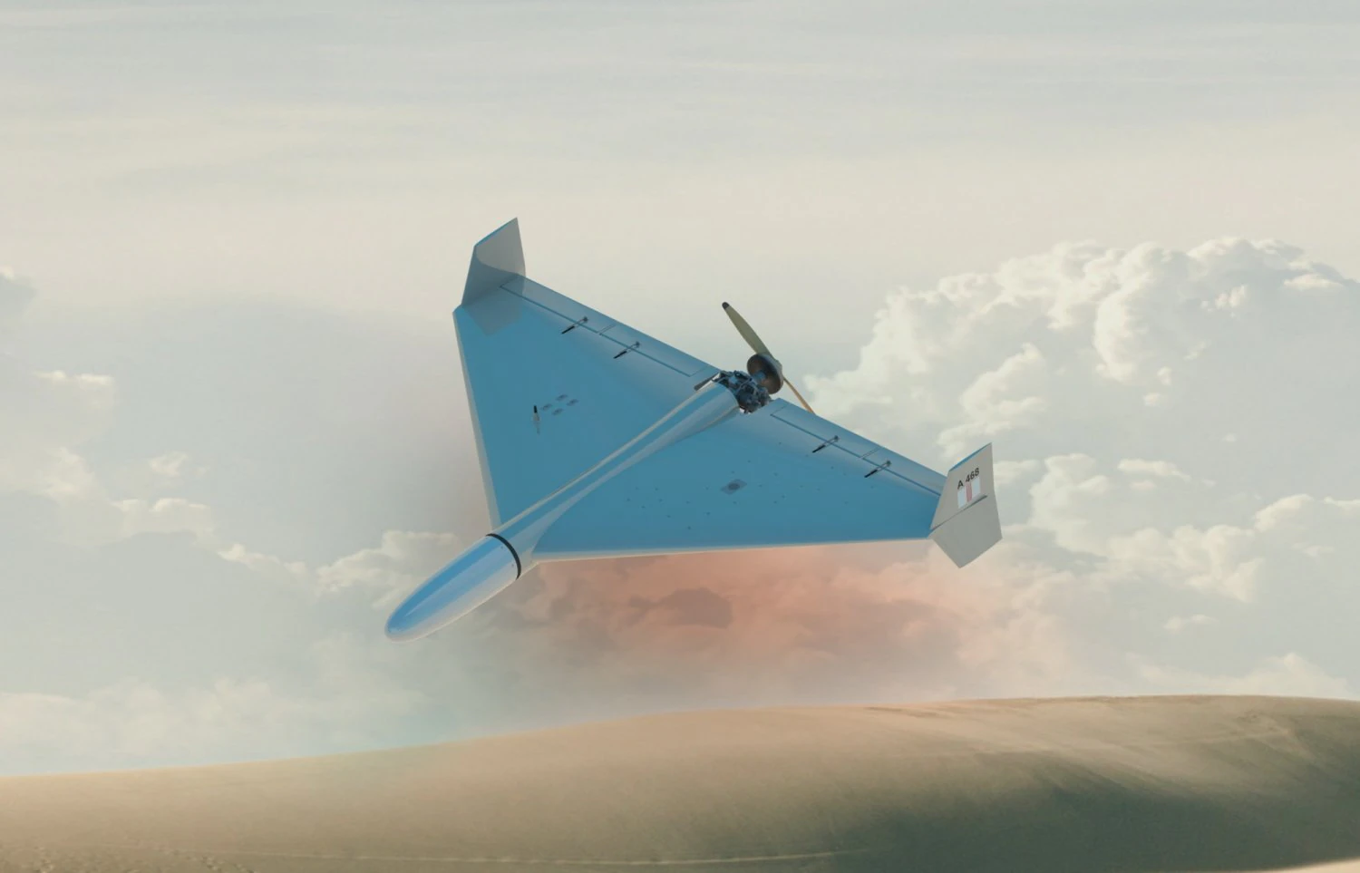 Of Iranian kamikaze drone Shahed-136 3D Model .c4d .max .obj .3ds .fbx .stl .blend 