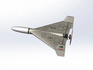 Of Iranian kamikaze drone Shahed-136 3D Model