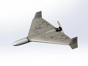 Of Iranian kamikaze drone Shahed-136 3D Model