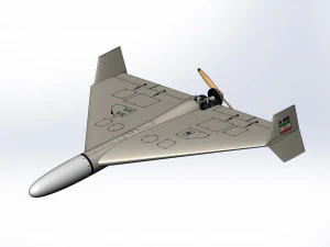 Of Iranian kamikaze drone Shahed-136 3D Model